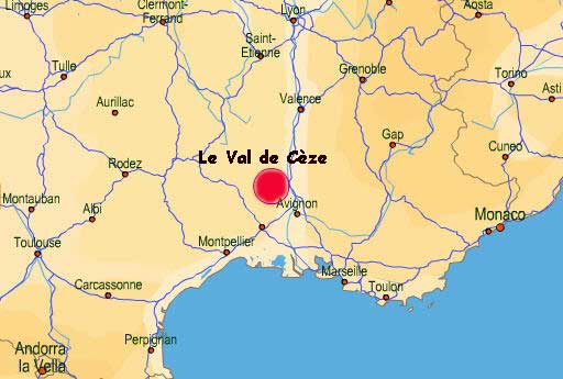 Carte Val de Cèze